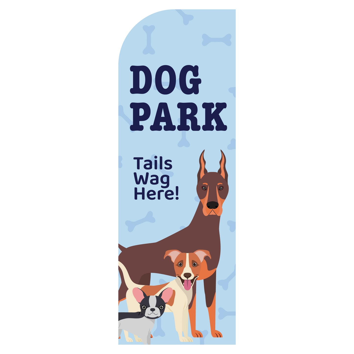 Dog Park Flags - Tails Wag Blue