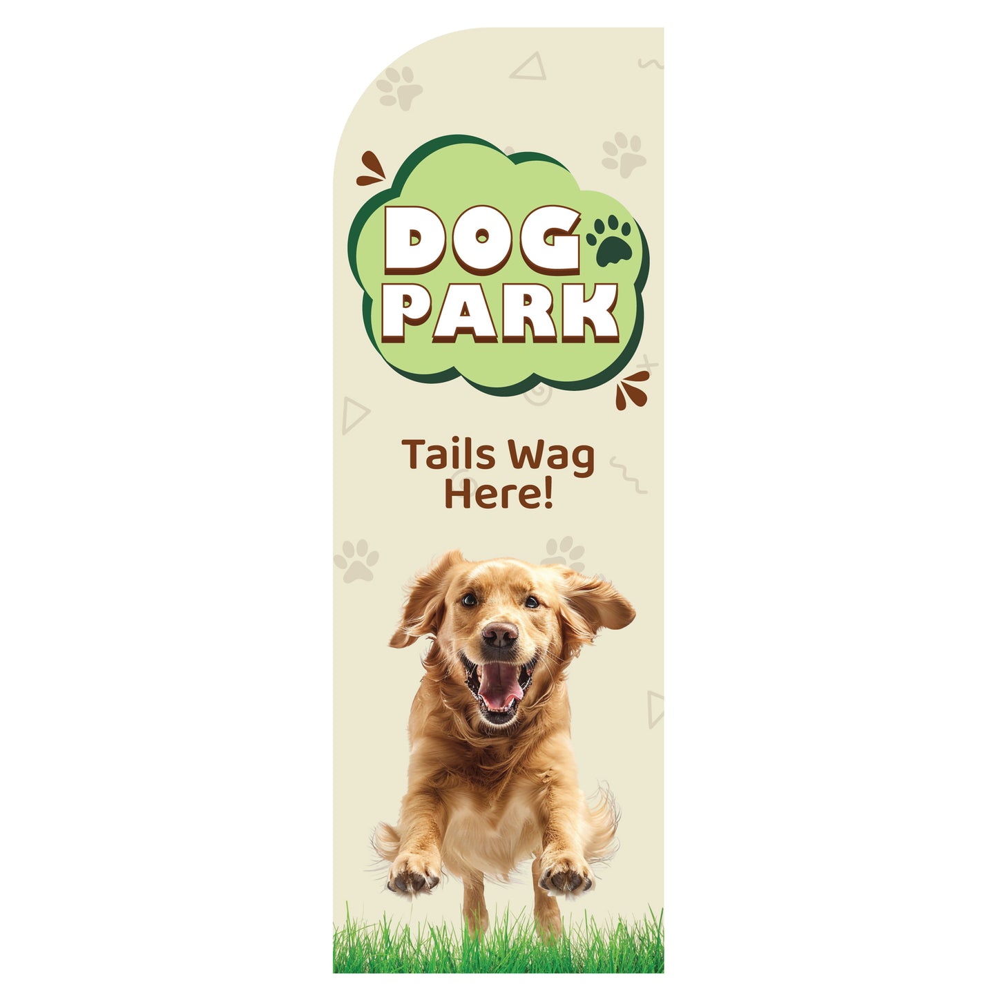Dog Park Flags - Tails Wag Tan