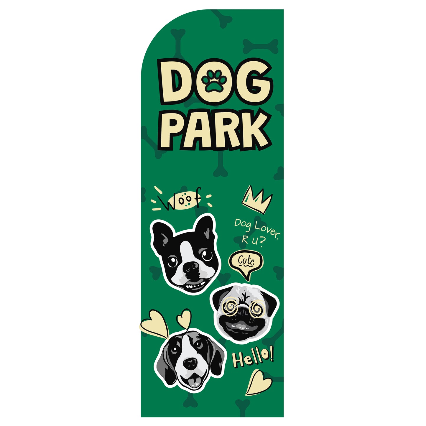 Dog Park Flags - Green