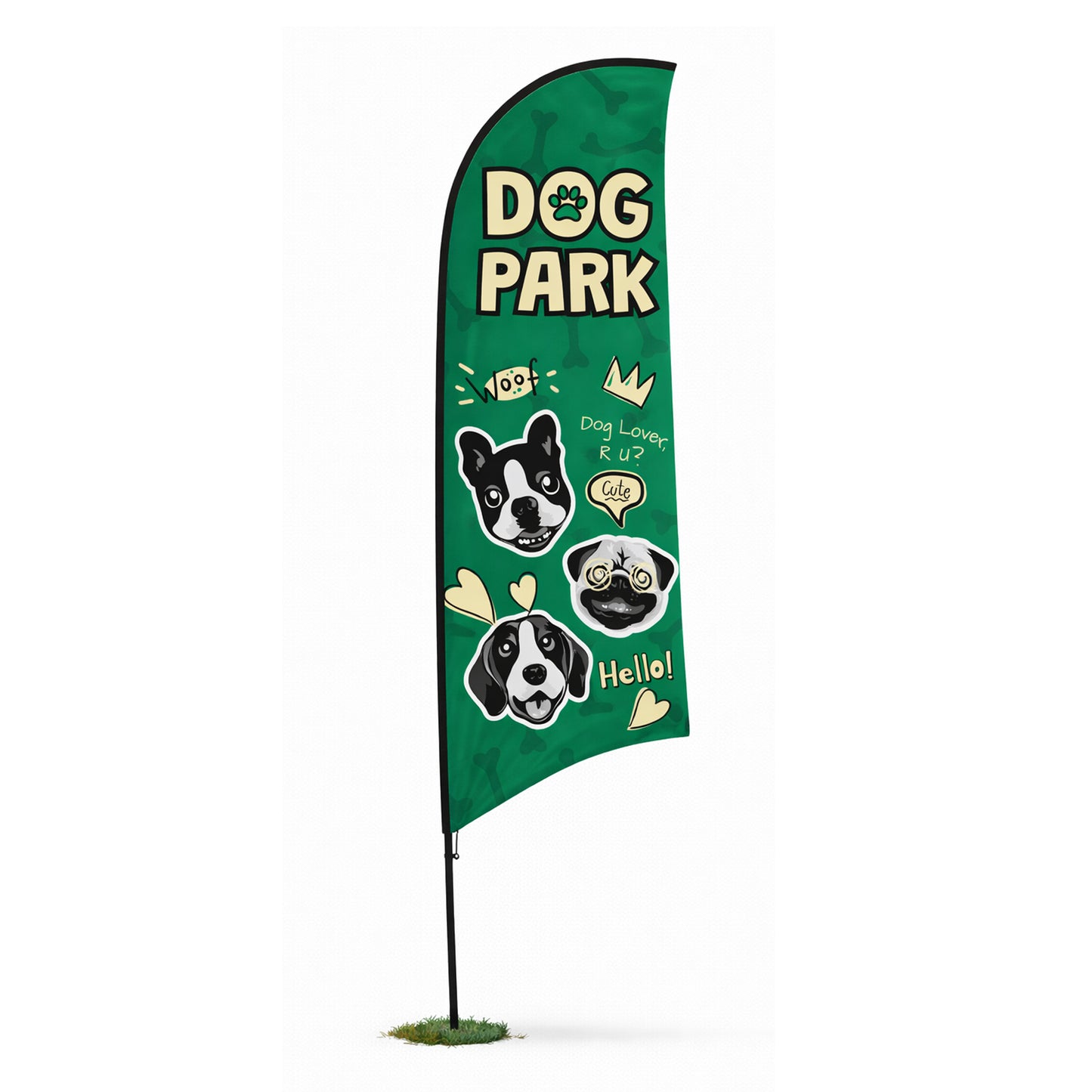 Dog Park Flags - Green