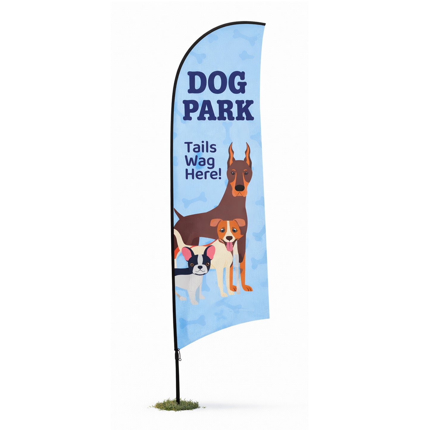 Dog Park Flags - Tails Wag Blue