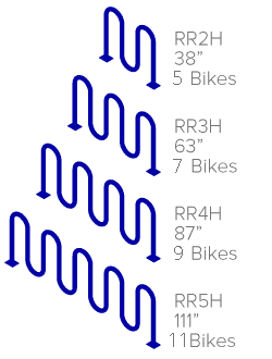 Rolling Rack - 3 - Hump: 7 Bikes - Hercules Inc. Shop