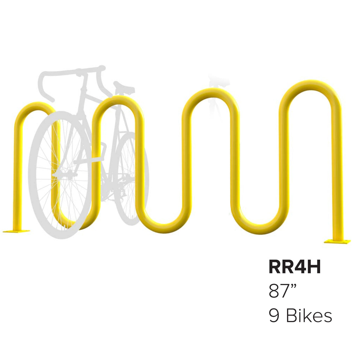 Rolling Bicycle Rack: 4-Hump - Holds 9 Bikes – Hercules Outdoor Amenities